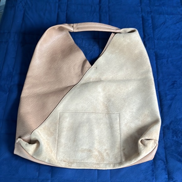 Vegan leather and suede handbag - Picture 2 of 2